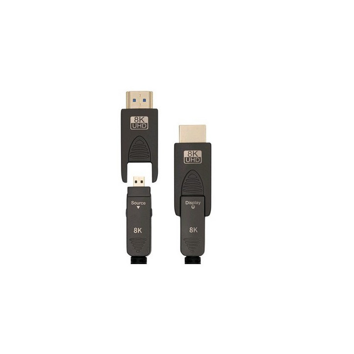 Cordon HDMI 2.0 Optique (AOC) 8K Spécial passage gaine - 20m