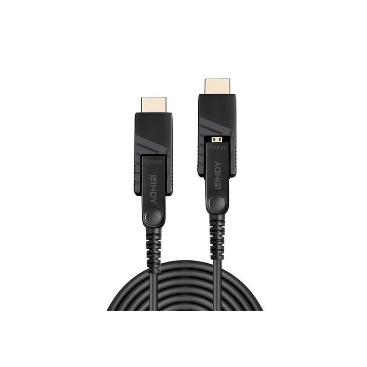 Cordon Micro-HDMI 4K60 Hybride FO (connecteurs HDMI & DVI) 50m