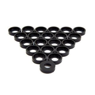 Sachet de 100 rondelles en plastique noir