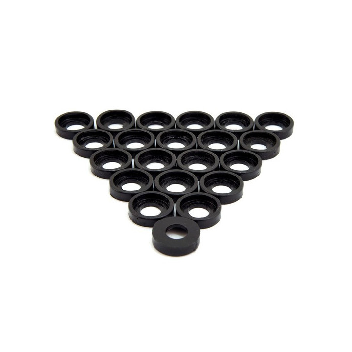 Sachet de 100 rondelles en plastique noir