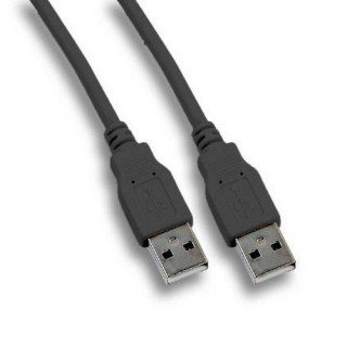 Cordon USB 2.0  Highspeed (480 Mbps) type A M/M noir 