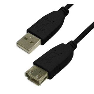 Rallonge USB 2.0 Highspeed (480 Mbps) type A M/F noire
