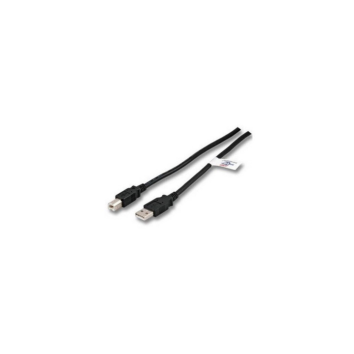 Cordon USB 2.0 Highspeed (480 Mbps) type A vers B M/M noir