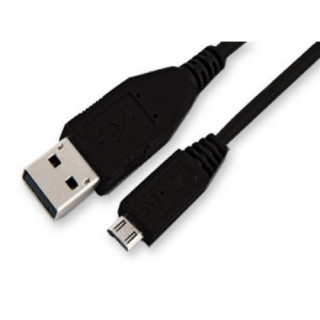 Cordon USB 2.0 (480 Mbps) type A vers Micro USB A M/M noir - 1.8m