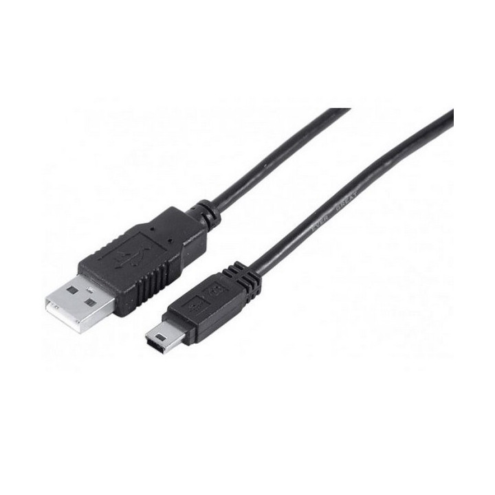 Cordon USB 2.0 (480 Mbps) type A vers Mini USB B M/M noir