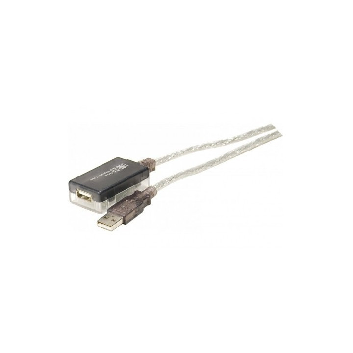 Rallonge amplifiée USB 2.0 (480 Mbps) type A M/F (max 36m) - 12m