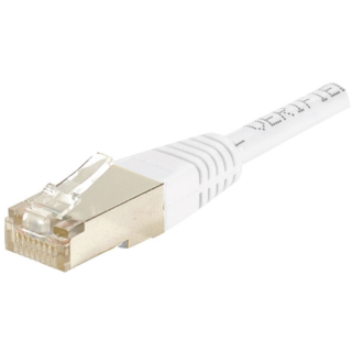 Cordon RJ45 cat.6 F/UTP 250 MHz blanc 10m