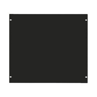 Face 19" 10U pleine en alu. 3mm noir RAL7021