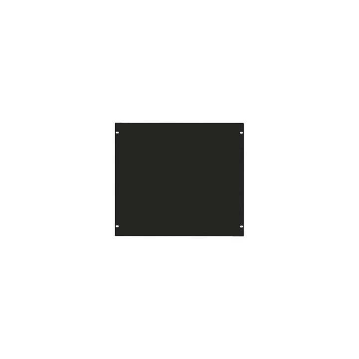 Face 19" 10U pleine en alu. 3mm noir RAL7021