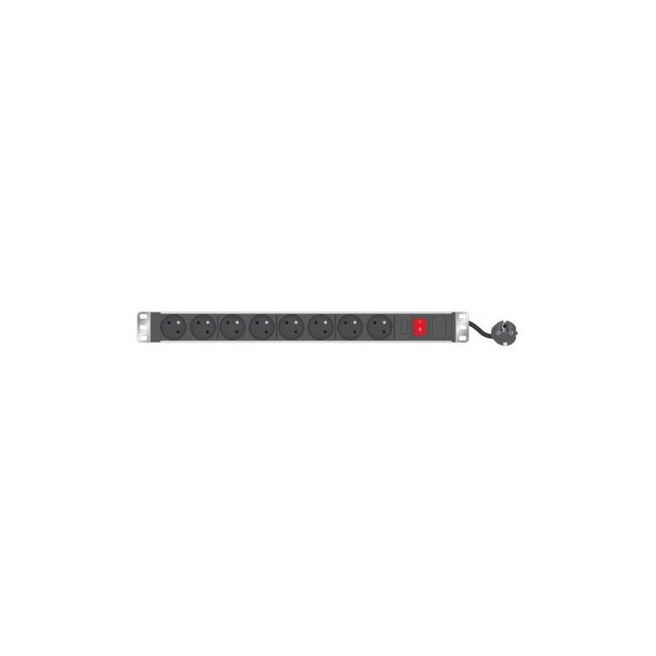 Réglette secteur 19" 8 PC 16A inter+voyant cordon 2.3m