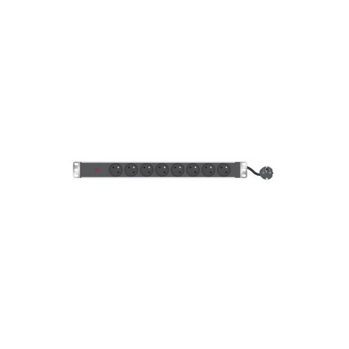 Réglette secteur 19" 8 PC 16A avec voyant cordon 2.3m
