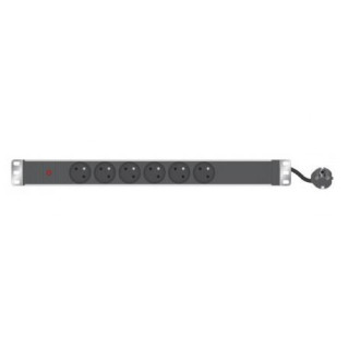 Réglette secteur 19" 6 PC 16A avec voyant cordon 2.3m