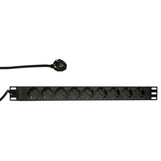 Réglette secteur 19" 9 prises SCHUKO 16A 230V cordon 2m