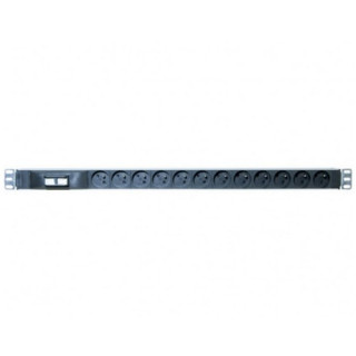 Réglette secteur verticale (17U) 12 PC 16A cordon 2.3m + disjoncteur