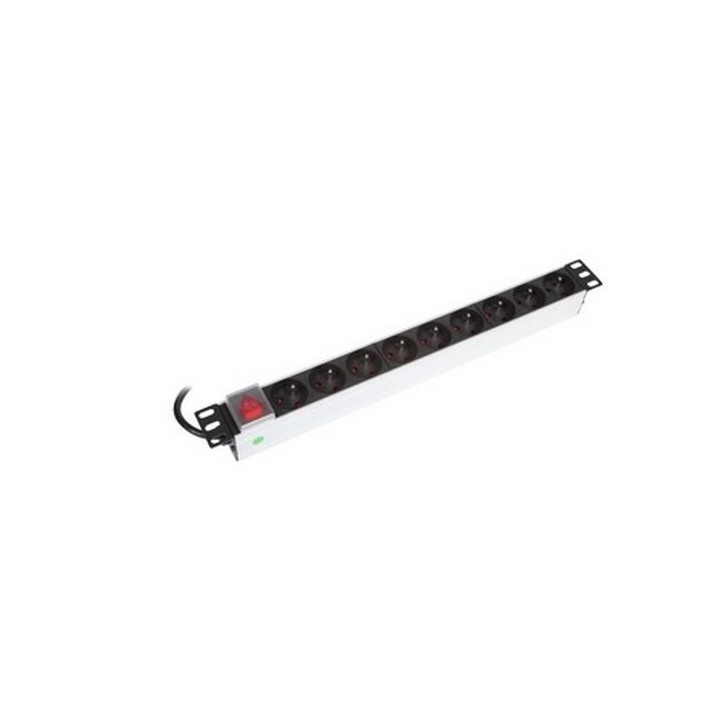 Réglette secteur 19" 9 PC 16A inter lumineux cordon 2.3m