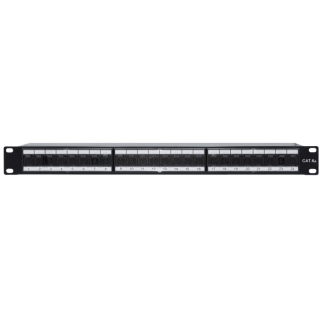 Panneau de brassage RJ45 19" 1U 24 ports cat6A STP monobrin AWG22/26