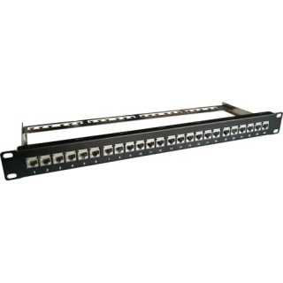 Panneau de brassage 19" 1U équipé de 24 traversées RJ45 cat.6A