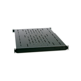 Etagère 19" 1U profondeur variable 445 à 780mm 150kg noire RAL9005
