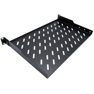 Etagère fixe perforée 19'' 1U noire prof. 200mm charge 30kg