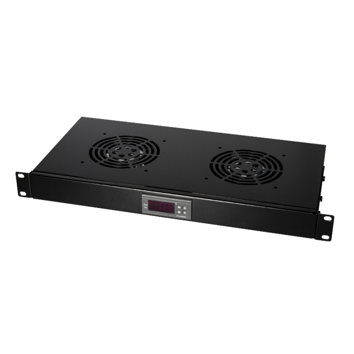 Bandeau ventilé 19" noir 2 ventilateurs 220-240V 50/60Hz 44dB