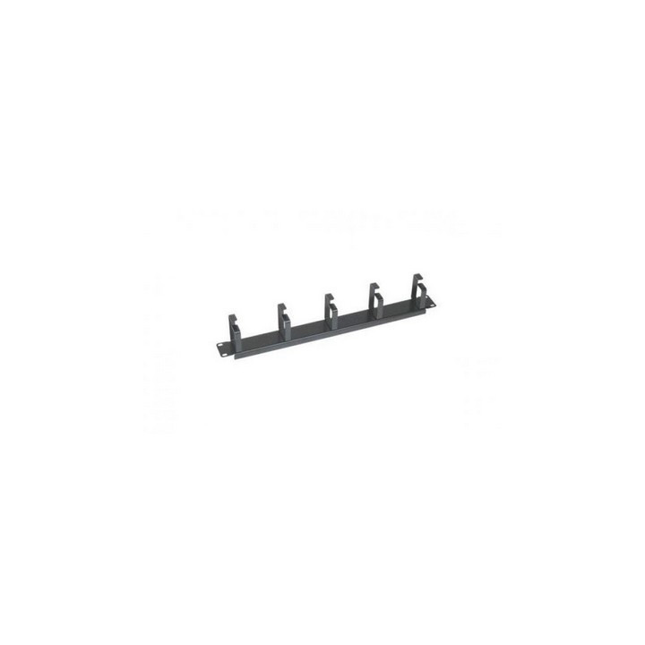 Face 19" 1U support de câbles en acier noir 5 anneaux métal