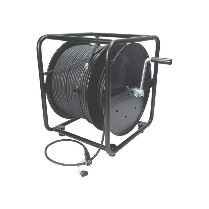 Cordon fibre SMPTE311M LEMO 3K PUW-FUW de 150m sur enrouleur HT480RM