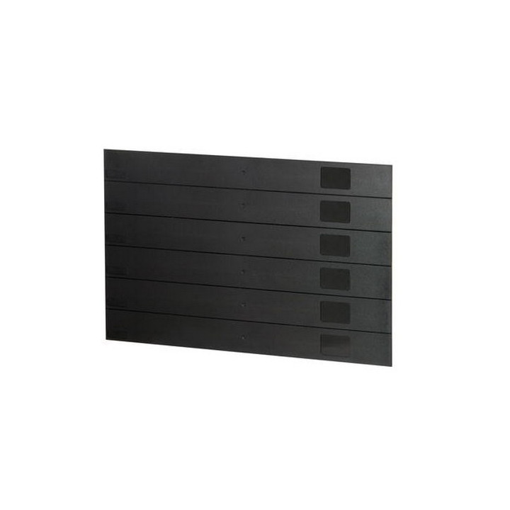 Face 19" 6U pliable à clipser en plastique noir (x10)