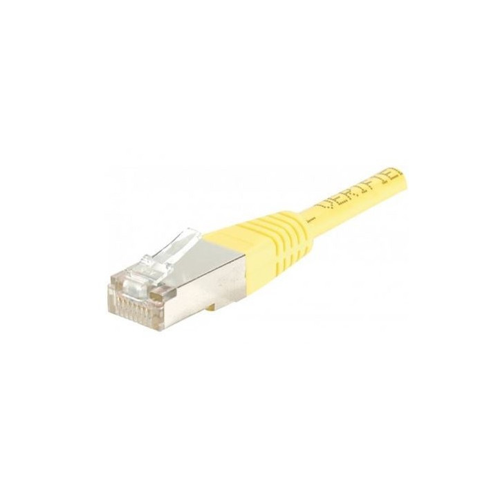 Cordon RJ45 cat.6 F/UTP 250 MHz jaune 1.5m