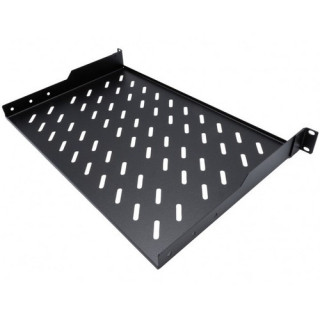 Etagère fixe perforée 19'' 1U noire prof. 400mm charge 30kg
