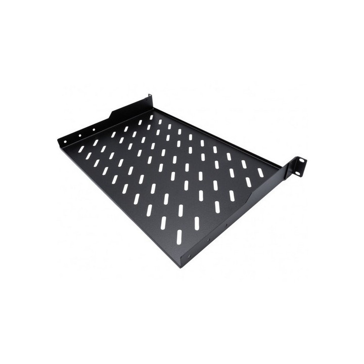Etagère fixe perforée 19'' 1U noire prof. 400mm charge 30kg