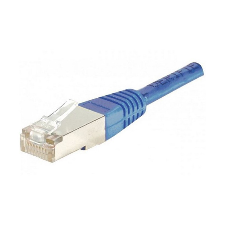 Cordon RJ45 cat.6a S/FTP 500 MHz bleu 1.5m