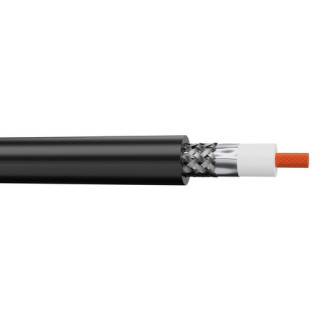 UHD0628PVC Câble coaxial UHD monobrin0.6/2.8 PVCnoir Ø4.60mm(mini50m)