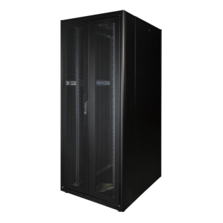 Baie serveur 19'' 47U 800x1000 noire porte AV/AR double perfo 138kg