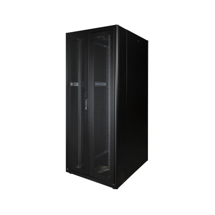 Baie serveur 19'' 47U 800x1000 noire porte AV/AR double perfo 138kg