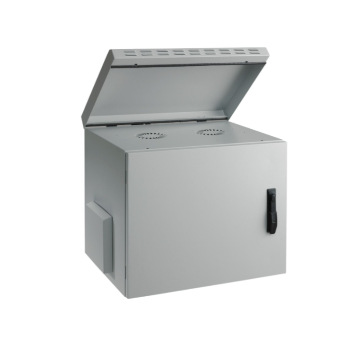 Coffret mural 19" étanche IP55 7U P450mm gris RAL7035