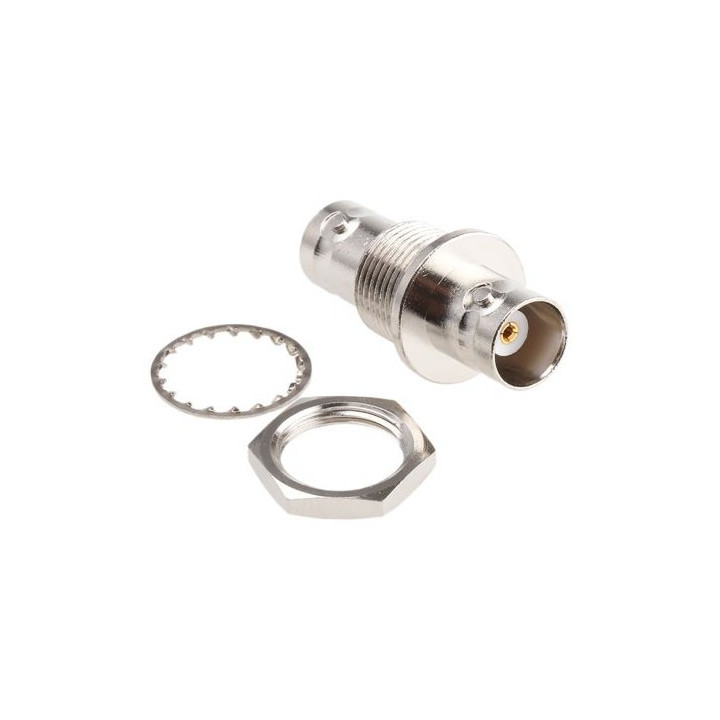 Traversée de panneau BNC F/F 50 ohms non isolée