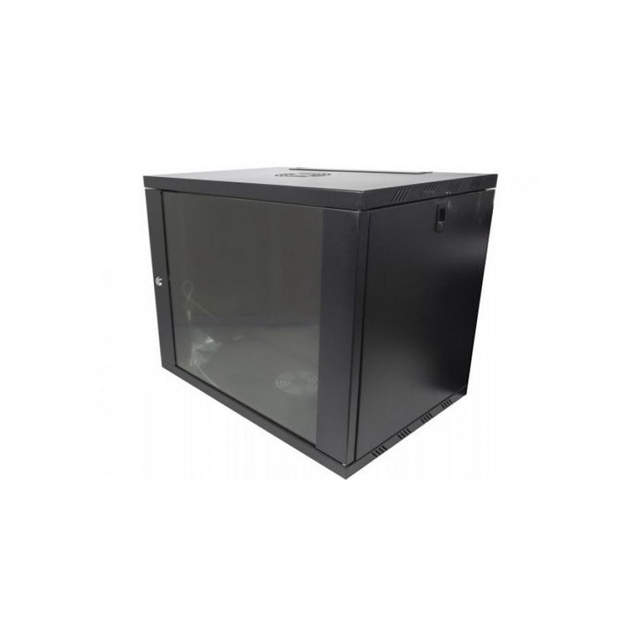 Coffret mural 19" 4 U noir dimensions ext. H280 x L600 x P450