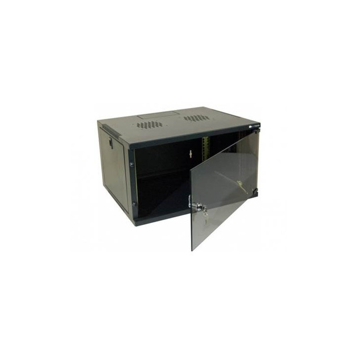 Coffret mural pro 19" 9 U noir dimensions ext. H512x L600x P450