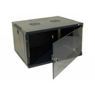 Coffret mural pro 19" 12 U noir dimensions ext. H646 x L600 x P450