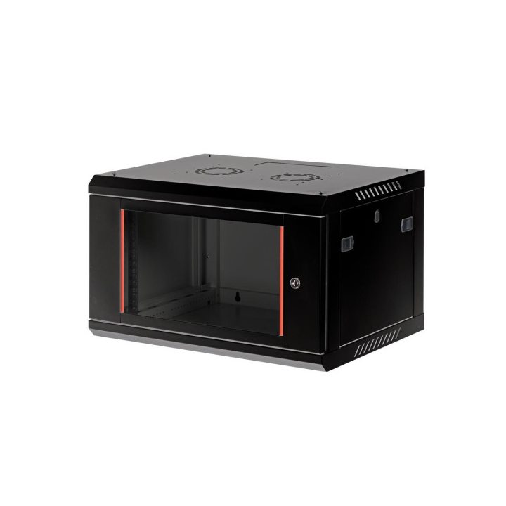 Coffret mural 19" 18 U noir dimensions ext. H903 x L600 x P600