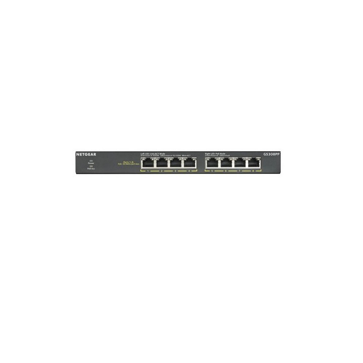 Netgear GS308PP-100EUS-8 ports 10/100/1000 RJ45 PoE+ -83W