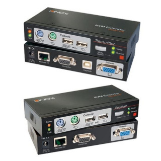 Lindy combo 300 - Système d'extension KVM VGA USB/PS2 - 300m
