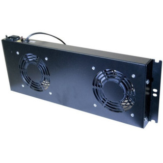 Unité 19" 2 ventilateurs avec thermostat pour baie et coffret 
