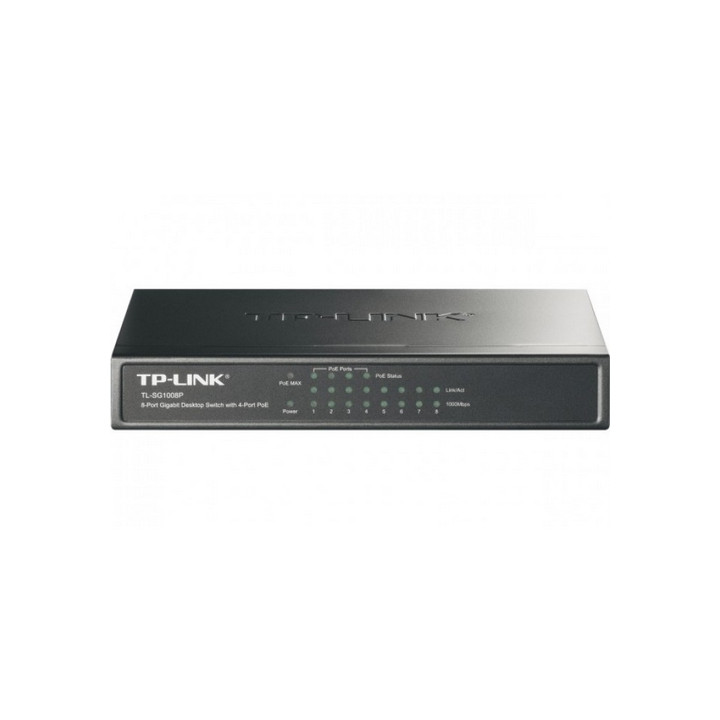 TP-Link TL-SG1008P - Switch - 8 ports 10/100/1000 RJ45 dont 4 PoE