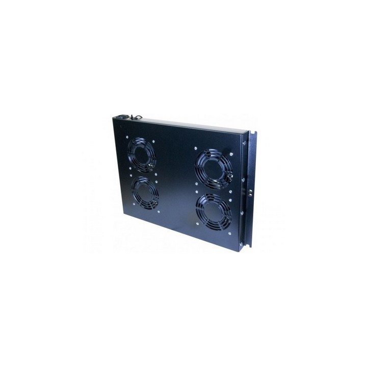 Unité 19" 4 ventilateurs avec thermostat pour baie et coffret