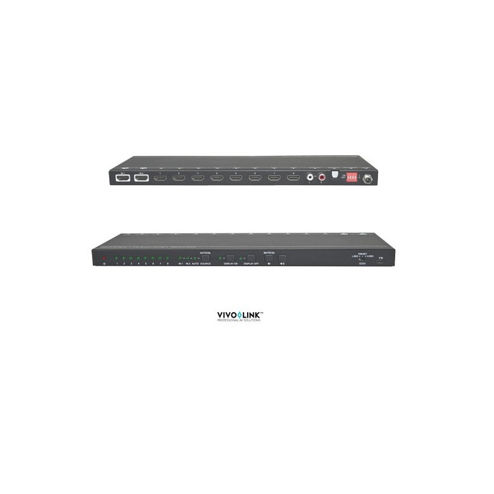 Vivolink - Commutateur HDMI 2.0 2x8 4K @ 60Hz ARC