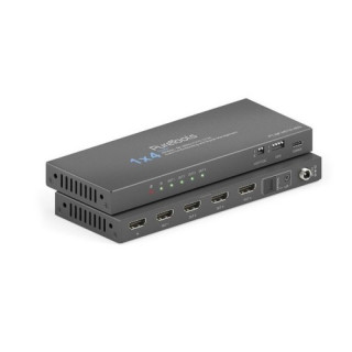 PureTools -1x4 HDMI 2.1 Splitter - 48Gbps avec Scaler et Audio desemd