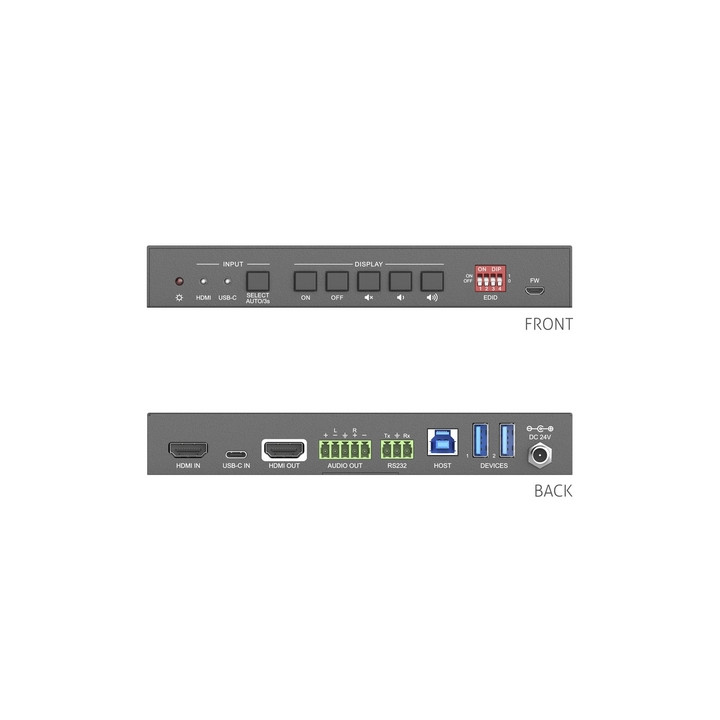 PT-SW-21C -Commutateur de présentat Multiformat 2x1 4K 18 Gbps