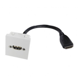 Plastron 45x45 HDMI 2.0 F / F cordon 0.2m