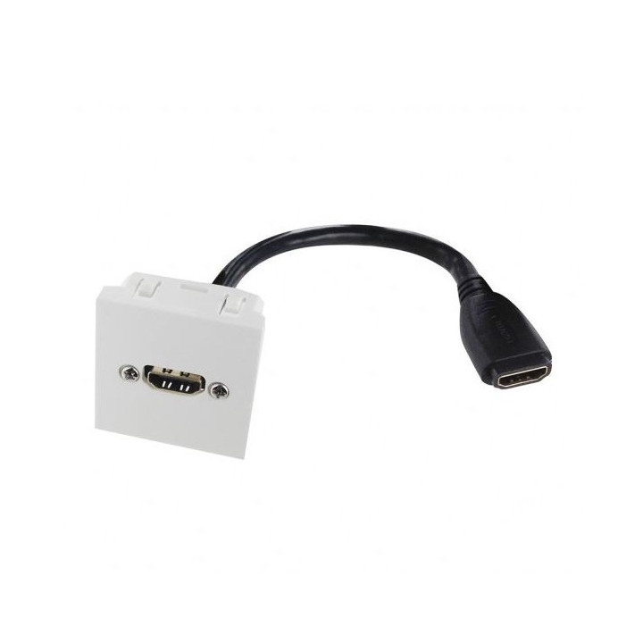 Plastron 45x45 HDMI 2.0 F / F cordon 0.2m